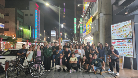 RBT Bank team on a Japanese city street during the 2023 Japan trip