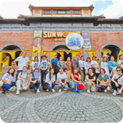 RBT Bank team at the Sun World entrance in Da Nang, Vietnam
